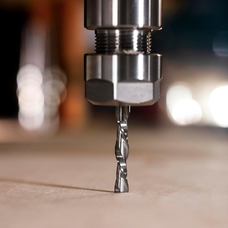 SpeTool 5PCS Spiral Downcut Router Bits 1/4" Shank 1" Cutting Length Solid Carbide CNC Router Bit Set End Mills for Plunge Router Wood Carving - Image 5